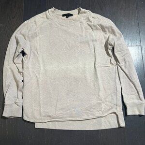 All Saints Seaside Marl Crewneck Pullover Relaxed Sweater in cream small sweater